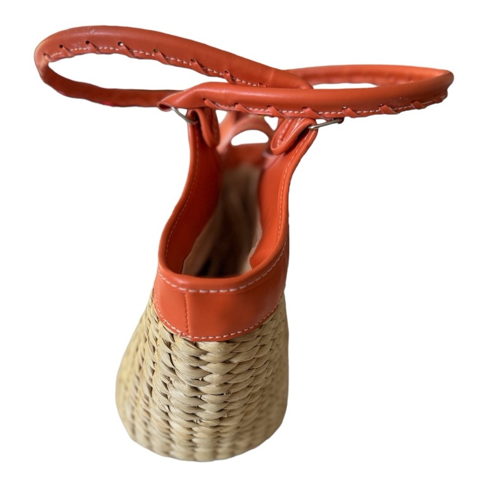 Calypso Orange Straw Handbag - Picture 4 of 9
